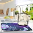 thumbnail image 4 of FREEAMG Dish Drying Mat Sun Moon Star Purple Absorbent Drying Pad Heat Resistant Counter Kitchen Island Top Protector 18"× 24", 4 of 6