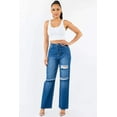 thumbnail image 3 of American Bazi High Waist Distressed Wide Leg Jeans, 3 of 6