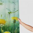 thumbnail image 3 of Pratyus Dragonfly Dandelions Daisies Shower Curtain 100% Polyester Washable Bathroom Decor with Hooks 69"x72, 3 of 7