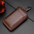 thumbnail image 1 of Large Capacity Zipper Car Key Bag Men's Waist Hanging Genuine Leather Women's Card Bag Multi-function Fashion Key Chain Couple, 1 of 6
