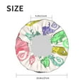 thumbnail image 6 of Kll Colorful Pattern With Cute Chameleons Pattern Shower Cap & Bath Cap For Women,Reversible Oversized Waterproof Shower Caps For All Hair Lengths,Elastic Reusable Bathing Hair Cap, 6 of 9
