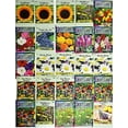 Deluxe Set of 25 Flower Seed Packets 10 High Germination, NonGMO