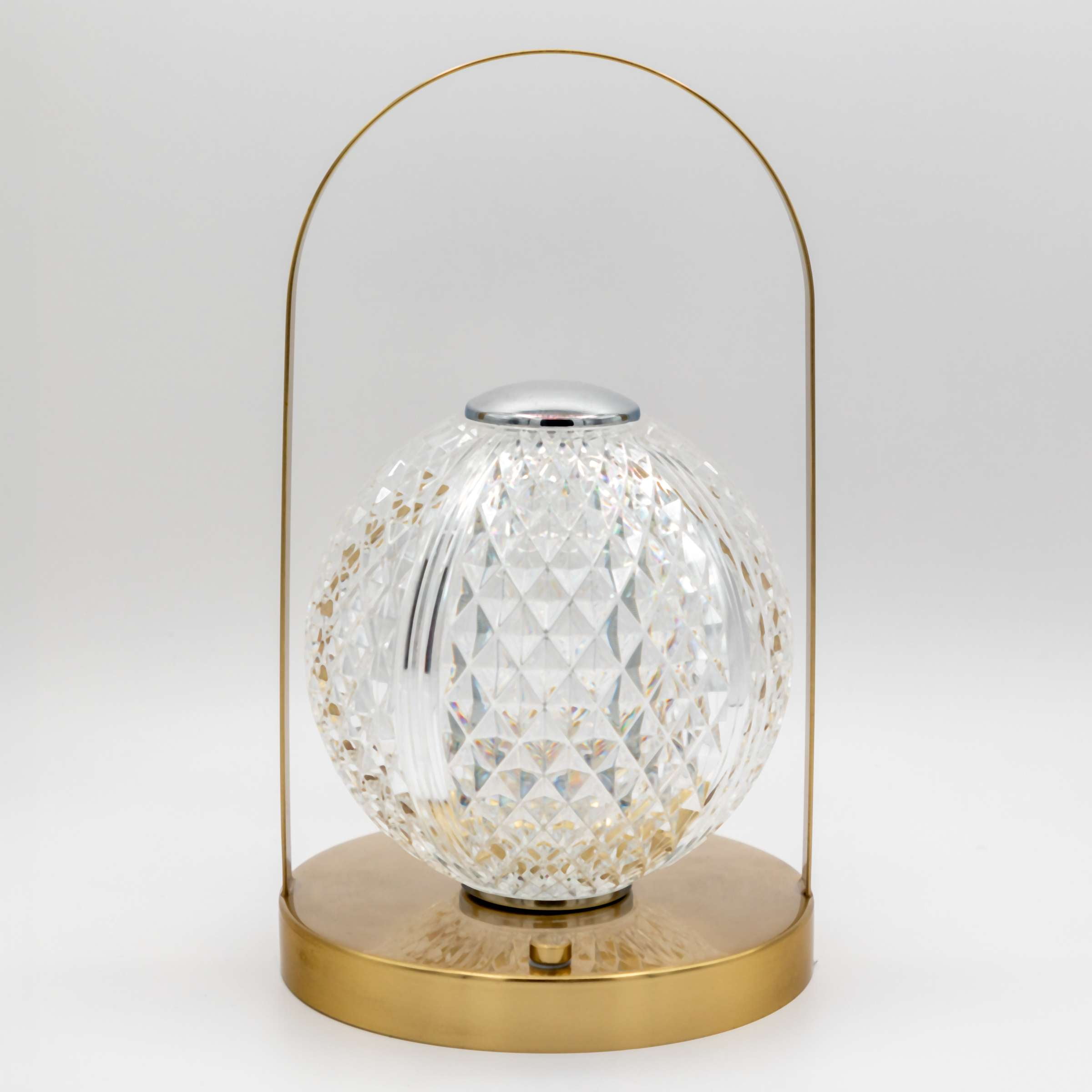 Portable and Rechargeable Gold Lantern Touch Lamp – Multi-Light Settings, Dimmable, USB Powered, 8.25" H x 4.7" W
