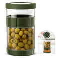 thumbnail image 3 of JMKQLZ Glass Fermentation Crock with Built-in Strainer - Perfect Pickling Jar for Homemade Vegetables, Sauerkraut and Kimchi with Secure Lid, 3 of 6