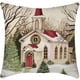 thumbnail image 3 of Christmas Snowman, Santa Claus, Linen Print Cushion for Home Sofa, Cushion Cover, 3 of 5