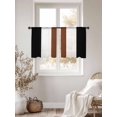 thumbnail image 3 of Brown Black White Boho Sheer Curtains 54 Inch Length 2 Panels Set for Living Room/Bedroom, Contemporary Modern Art Semi Curtain Sheers Drapes Rod Pocket Curtains Window Treatment Set 52''x54''x2, 3 of 7