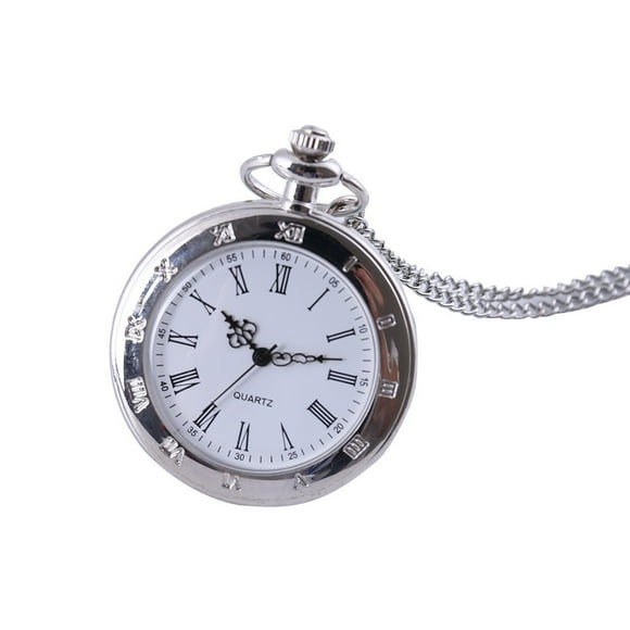 Rbaofujie Watches for Women On Sale Clearance Men and Women Couple Pocket Watch Retro Quartz Hanging Table Commemorative Table Seiko Watches Silver