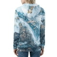 thumbnail image 2 of Suhoaziia Zip Up Hoodies for Women Trendy Aesthetic Novelty Marble Graphic Print Sweatshirts Jacket Autumn Lightweight Thin Preppy Wear with Pocket Size L, 2 of 6