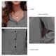 thumbnail image 2 of Camisa Con Botones Y Cuello En V, Fibra De Poliéster Lavable A Máquina, Cómoda, Informal, De Manga Larga, Con Botones Para La Oficina ANGGREK  Otros, 2 of 5