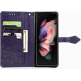 thumbnail image 3 of Compatible with Samsung Galaxy Z Fold 5 Case Leather Wallet Flip Magnetic Closure Shockproof Protective Case with Card Slots and Stand Phone Case for Samsung Galaxy Z Fold 5. Mandala Purple, 3 of 16