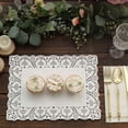 thumbnail image 2 of Efavormart 100 Pack Rectangle White Paper Doilies, Food Grade Lace Paper Placemats - 14"L X 10"W, 2 of 11