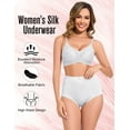 thumbnail image 4 of GAI YI 4Pack Women's High-Waist Light Tummy Control Girdle Panties Full Coverage Underwear Ladies Panties for Women 2Black+2White S, 4 of 7