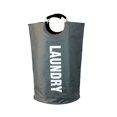 thumbnail image 1 of Bolsa de almacenamiento de ropa de gran capacidad, bolsa de lavandería de tela Oxford de doble capa, cesta para ropa sucia con asa redonda de aluminio, 1 of 6