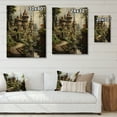 thumbnail image 4 of Designart "Retreat Earthy Castles Rustic wall art II" Cityscapes Print on Natural Pine Wood, 4 of 5