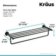 thumbnail image 2 of Kraus Bathroom Shelf 8.13" Towel Bar, Matte Black, 2 of 7