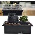 thumbnail image 2 of Adorno de fuente, 18 x 12 x 10 cm, cascada suculenta, decoración del hogar, fuente de mesa con luz LED, minifuente de agua de escritorio con cable de alimentación USB para interiores., 2 of 4