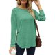 thumbnail image 2 of Sudadera de manga larga para mujer, jersey ligero con cuello redondo, 2 of 5