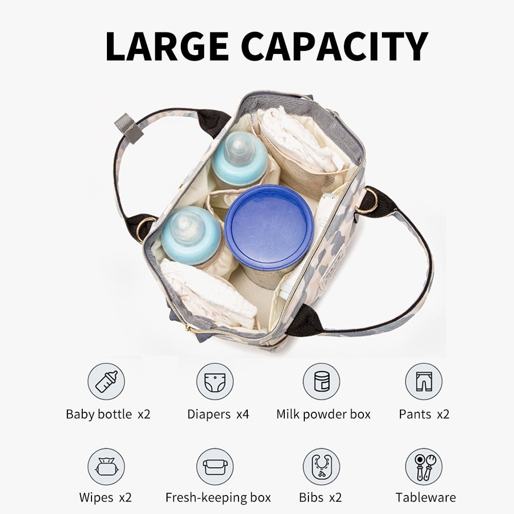 Baby Diaper Bag Mommy Bag Multifunctional Breast Milk Preservation Bag Portable Food Storage Insulation Bag Backpack