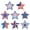 Red, variant on Patriotic Star Stickers Set Red, White & Blue American Flag Design, 8 Pieces for Independence Day Decor