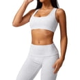 thumbnail image 3 of Workout Sets Gift compatible Women 2 Piece Sleeveless Rackerback Sport Bra Tops & High Waist Flared Leggings Gym Tracksuit Sets, 3 of 5