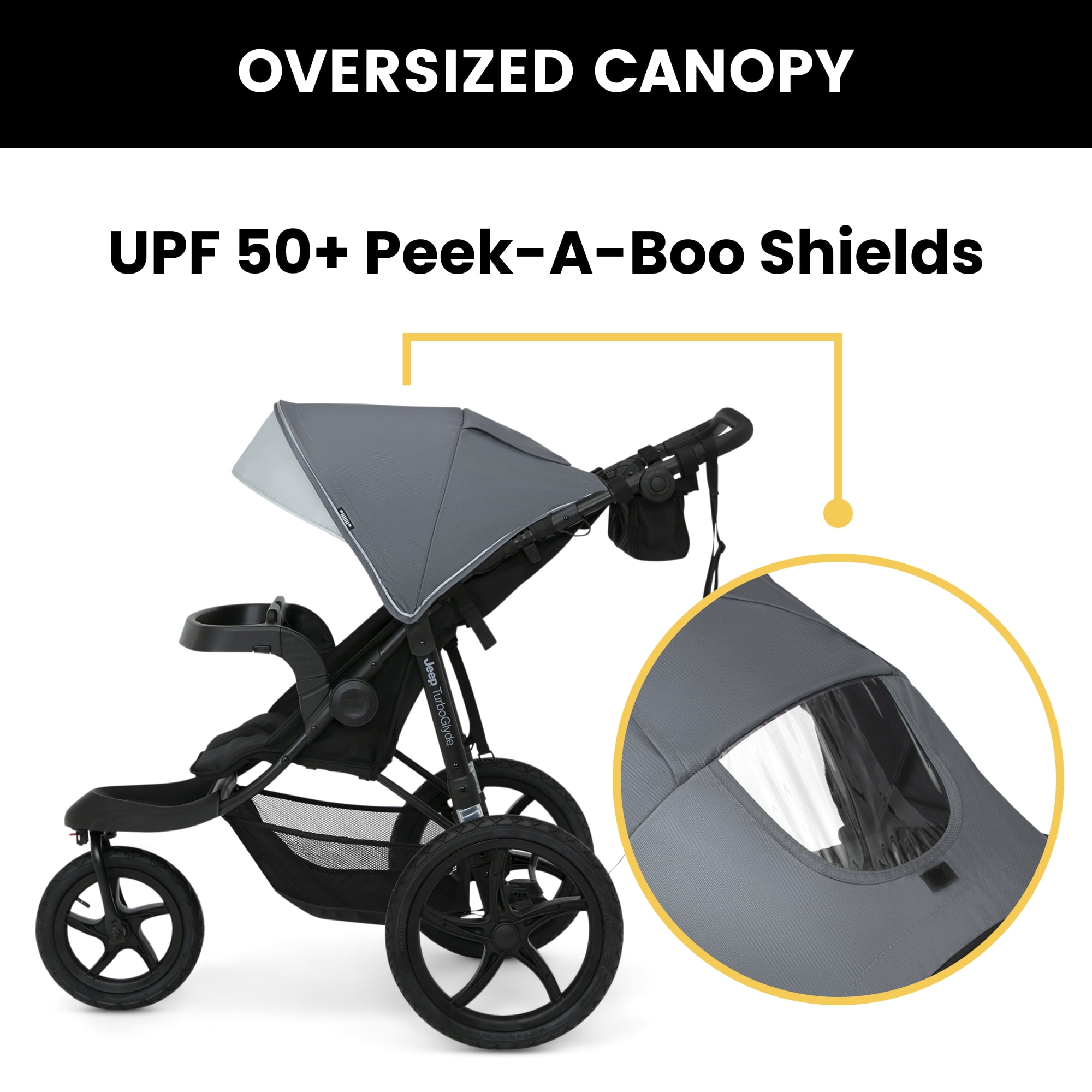 Delta Children - Brandclub - Jeep TurboGlyde Jogging Stroller by Delta  Children, Grey Tech