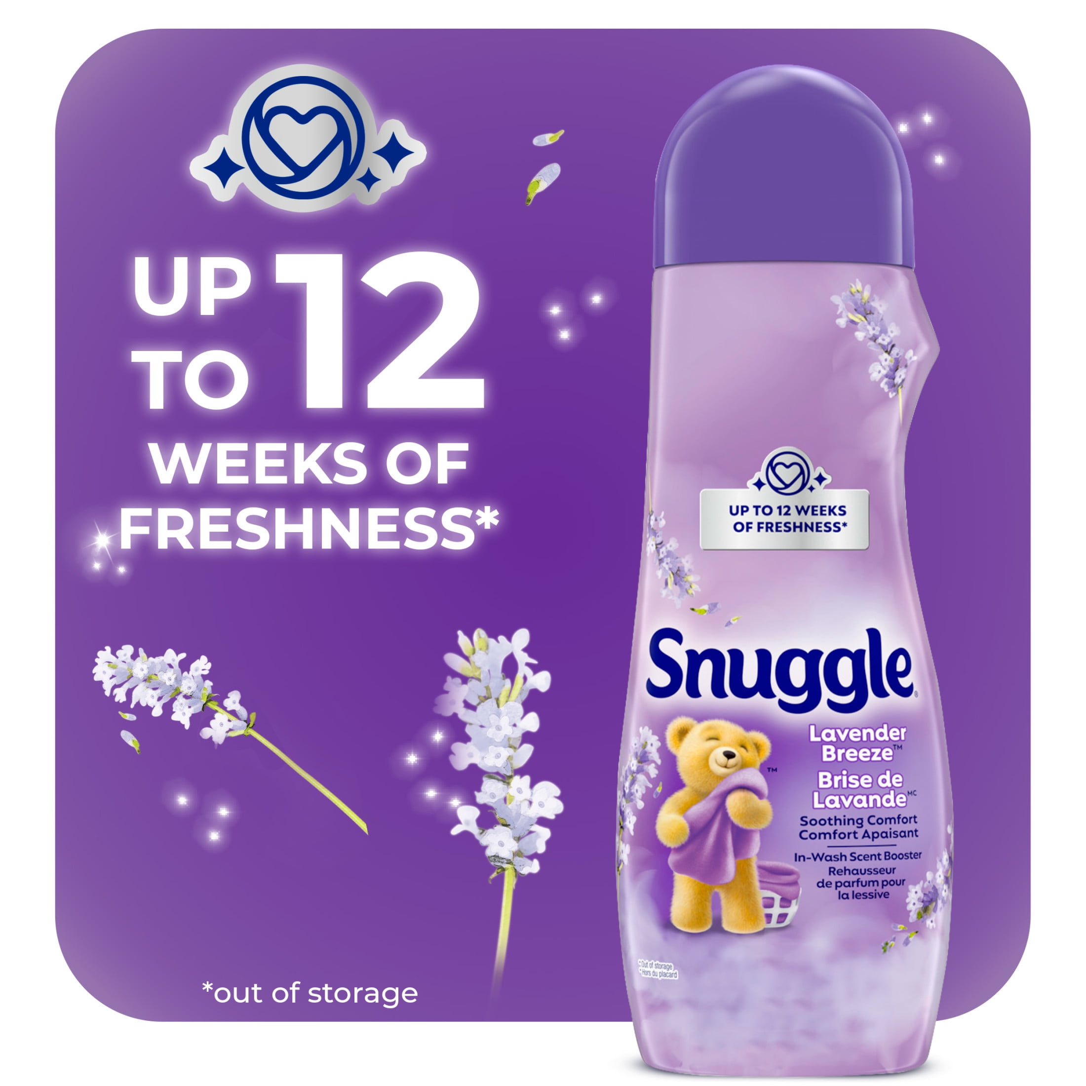 (4 pack) Snuggle Lavender Breeze Soothing Comfort Scent Booster, 21 Ounce