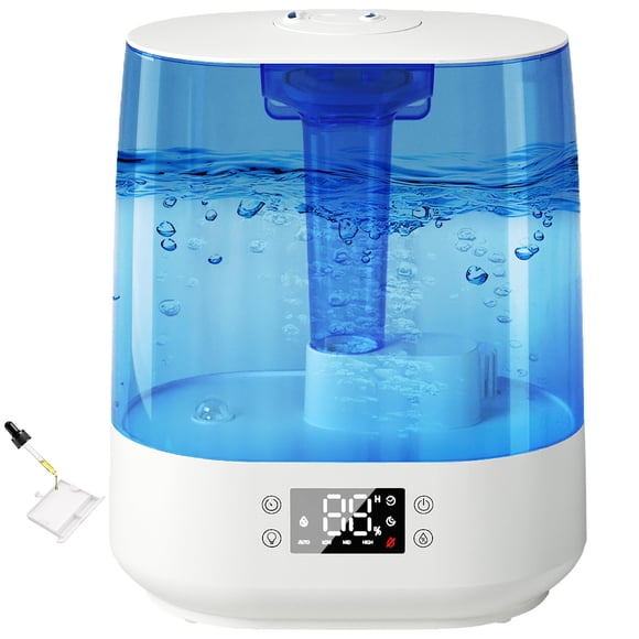 AOOYSORA Humidificateurs pour Chambre à Coucher, Humidificateur à Brume Fraîche Silencieux de 6 L à Remplissage par le Haut, Autonomie de 60 H, Humidificateur en Mode Auto Intelligent pour Grande Pièce