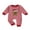 Red, variant on Miaouyo Infant Baby Girls Boys Christmas Fall Romper 0 3 6 12 18 Months Stripe Print Gingerbread Man Embroidery Long Sleeve Round Neck Jumpsuit
