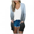 thumbnail image 2 of Trushirts Womens Gray Open Front Cardigan - 95% Polyester 5% Spandex, Soft Stretch, Mid-Length Long Sleeve with Side Pockets, Lightweight for Spring Fall Layering,Size S, 2 of 5