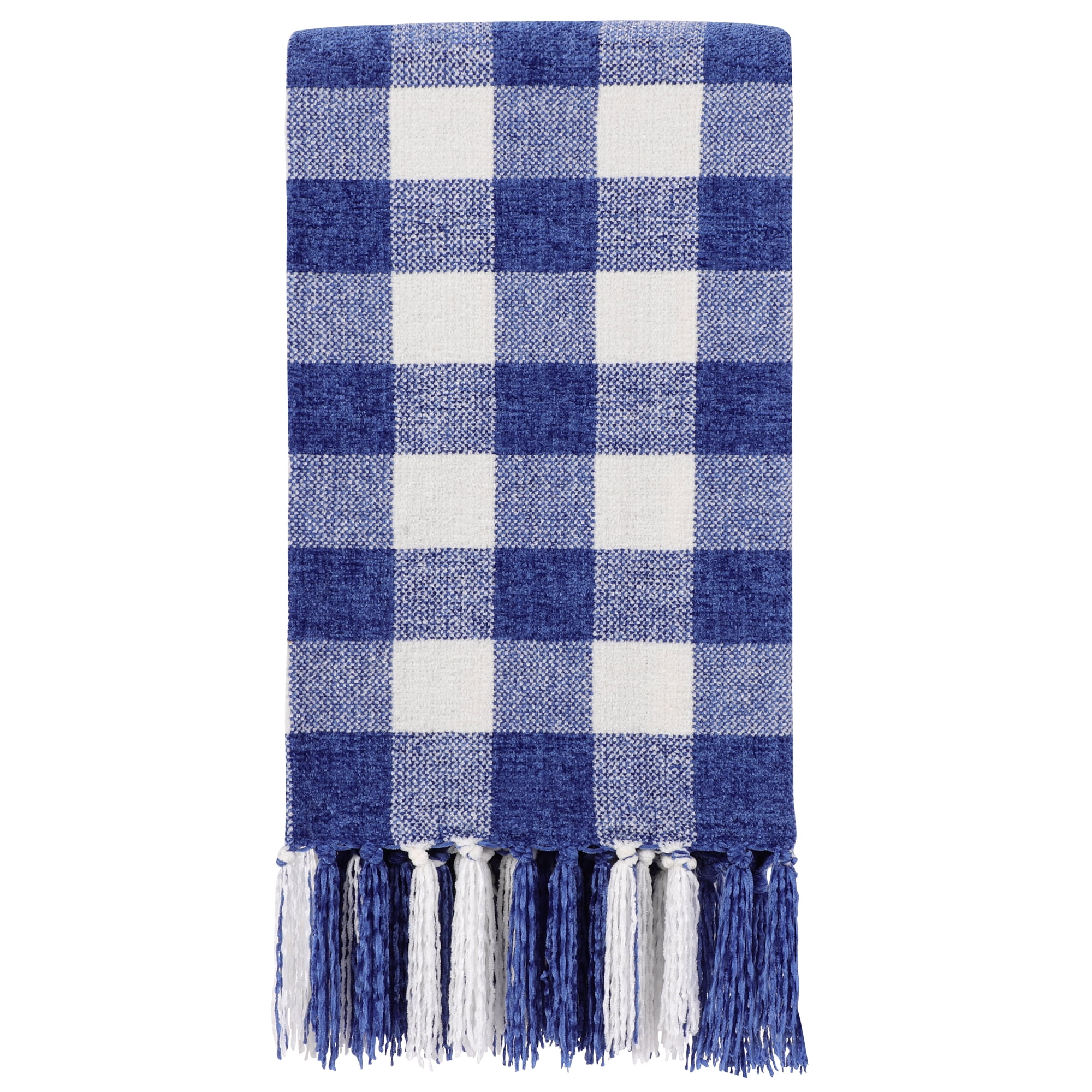 White and blue throw blanket sale