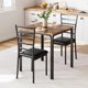 thumbnail image 1 of Rustic kitchen mesa set para 2 compact dining set con forrado sillas para small spaces, 1 of 7