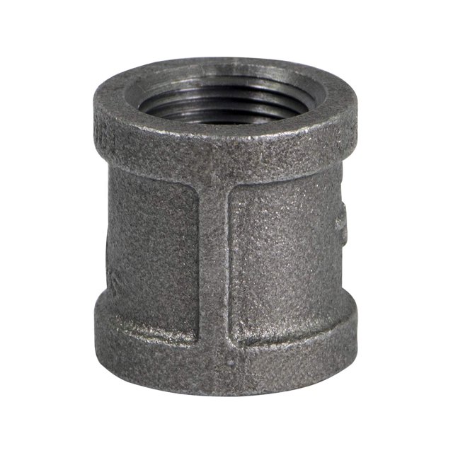 Supply Giant CNMS0034 1/2"""" Acoplamiento recto izquierdo/derecho de hierro maleable negro""