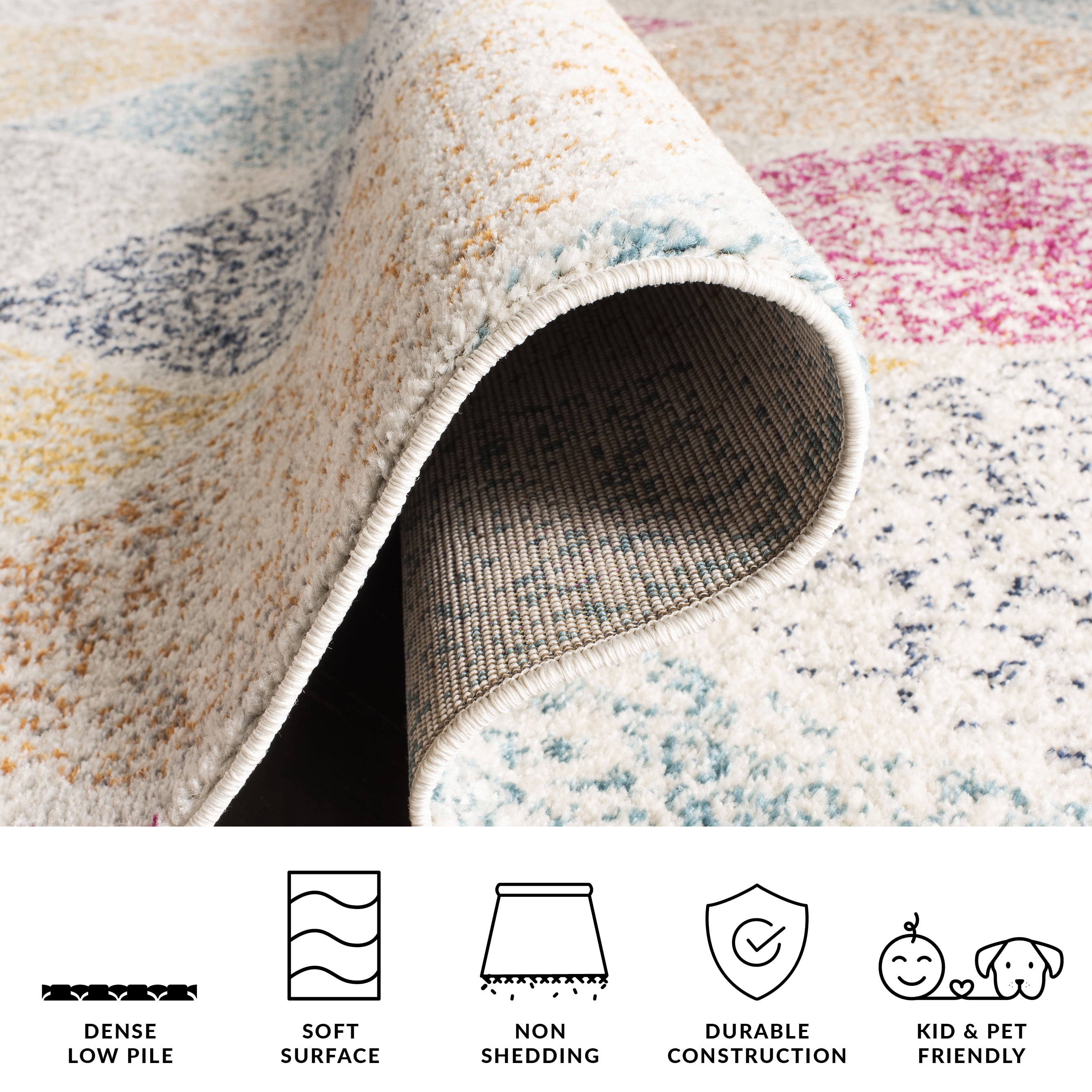 Safavieh Madison Leighton Geometric Runner Rug, Creme/Yellow, 2'3" x 12'