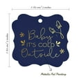 thumbnail image 7 of Inkdotpot Real Gold Foil Bracket Shape Paper Hang Tags Baby It's Cold Outside Baby Shower Favor Tags Pack Of 100, 7 of 7