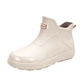thumbnail image 3 of Crunowin Men's Rain Boots, Stylish Waterproof Commute Ankle Outdoor Casual Shoes Beige 9.5, 3 of 7