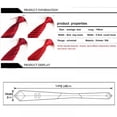 thumbnail image 3 of Men's Casual Necktie Classic Formal Red Stripe Print Tie for Wedding Party, 3 of 4