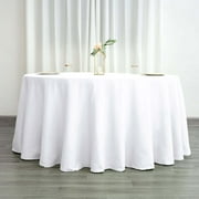 Efavormart 10 Pack Round Tablecloth, 120 Inch Stain & Wrinkle Resistant Washable Table Cloth, Decorative Polyester Fabric Table Cover for Banquet, Wedding, Dining- White