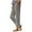 Gray, variant on Pants for Women Ruffle Straight Leg Casual Loose Lightweight Elastic Waist Trousers Solid Color