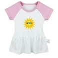 thumbnail image 1 of Nature Sun Pattern Dresses For Baby, Newborn Babies Skirts, Infant Princess Dress, 0-24M Kids Graphic Clothes (Pink Raglan Dresses, 6-12 Months), 1 of 4