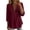 *Wine, variant on ClodeEU Women's Linen Blend V Neck 3/4 Sleeve Tunic Blouse,Casual Loose Henley Shirt Top Black,Women's Plus L