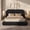 Black, variant on Toogaho Queen Upholstered Platform Bed with 5.9" Thick Round Corner Headboard & All Sponge Bed Base,Soft Boucle,Metal Bed Frame,No Box Spring Needed,Black