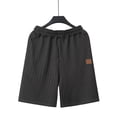 thumbnail image 6 of Men's Sports Casual Shorts Lightweight Quick Dry Solid Pocket Striped Elastic Waist Drawstring Breathable Stretchy Beach Vacation Summer Daily Workout Active Joggers Golf Running, 6 of 7