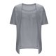 thumbnail image 5 of Camisetas de Manga Corta de Verano para Mujeres, Moda Color Sólido Falso Cuello Redondo de Dos Piezas para Uso Casual Y Diario, 5 of 8