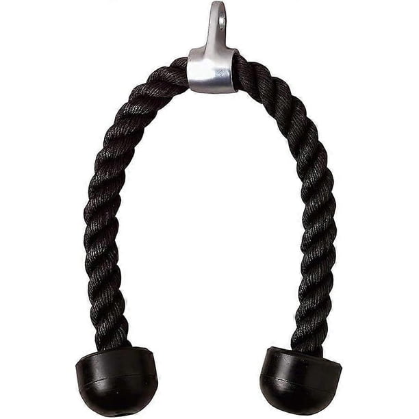Rope Triceps Biceps, Fitness Exercise Accessory Cable, Bodybuilding Rope Tension Decline, Gym Accessories Black 28 Inch