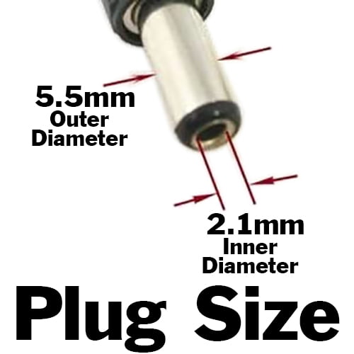 5 Volt DC, 1 Amp Power Adapter with 5.5mm Outer Diameter Barrel Jack, 2.1 mm Inner Diameter (Center Positive)