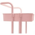 thumbnail image 3 of Alexent 4-Tier Plastic Storage Organizer Rolling Cart with Slim Shelves in Pink, 3 of 8