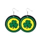 thumbnail image 2 of Pendientes para mujer, regalos para mujer, pendientes de San Patricio, pendientes de sombrero verde geométrico irlandés, joyería para mujer, pendientes de moda., 2 of 2