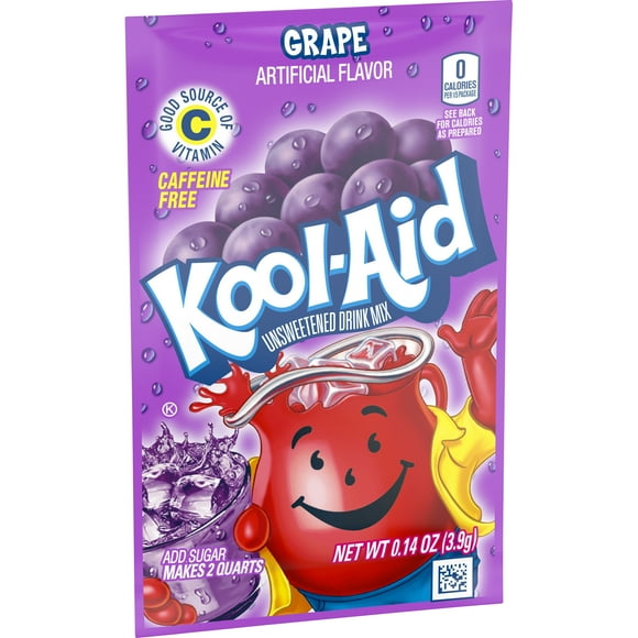 Kool-Aid Grape Flavored Unsweetened Caffeine Free Powdered Drink Mix