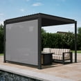 thumbnail image 3 of Mirador 10' 80/88S Outdoor Pergola Aluminum Pull Down Privacy Screen, Charcoal (Pergola accessory), 3 of 8