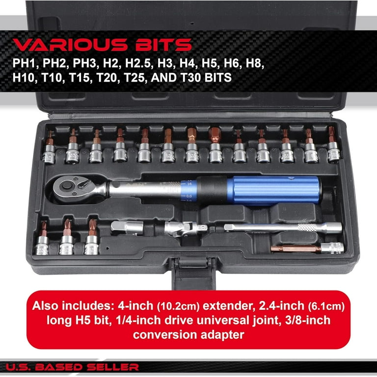 Drive Inch Pound Torque Wrench Set 90 Tooth Dual Direction 20